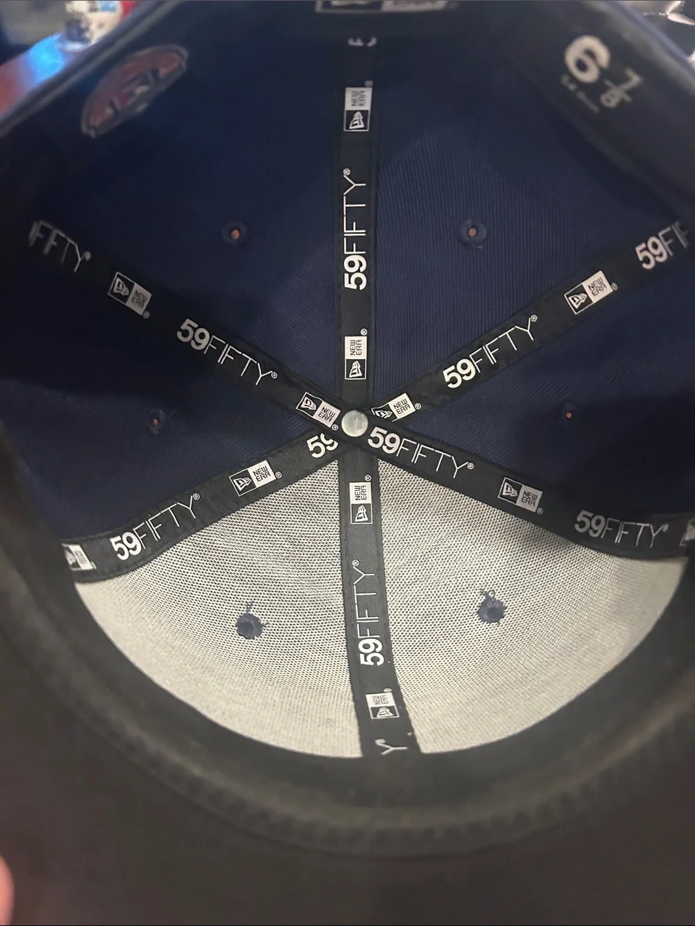 Round Rock Express New Era 59Fifty Navy and Red/Blue E Train Baseball Cap 6 7/8